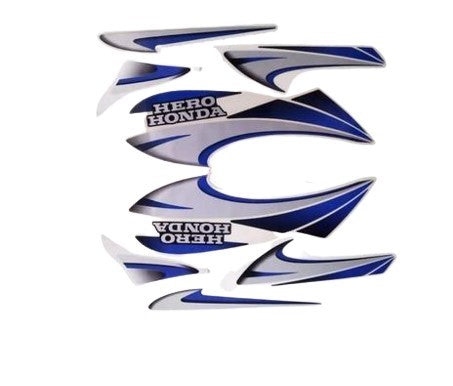 Black Bike Blue Sticker Kit