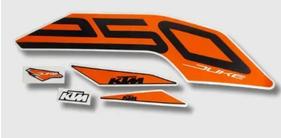 Black Orange Sticker Kit for KTM Duke 250 — motorcycle spare part Kenya