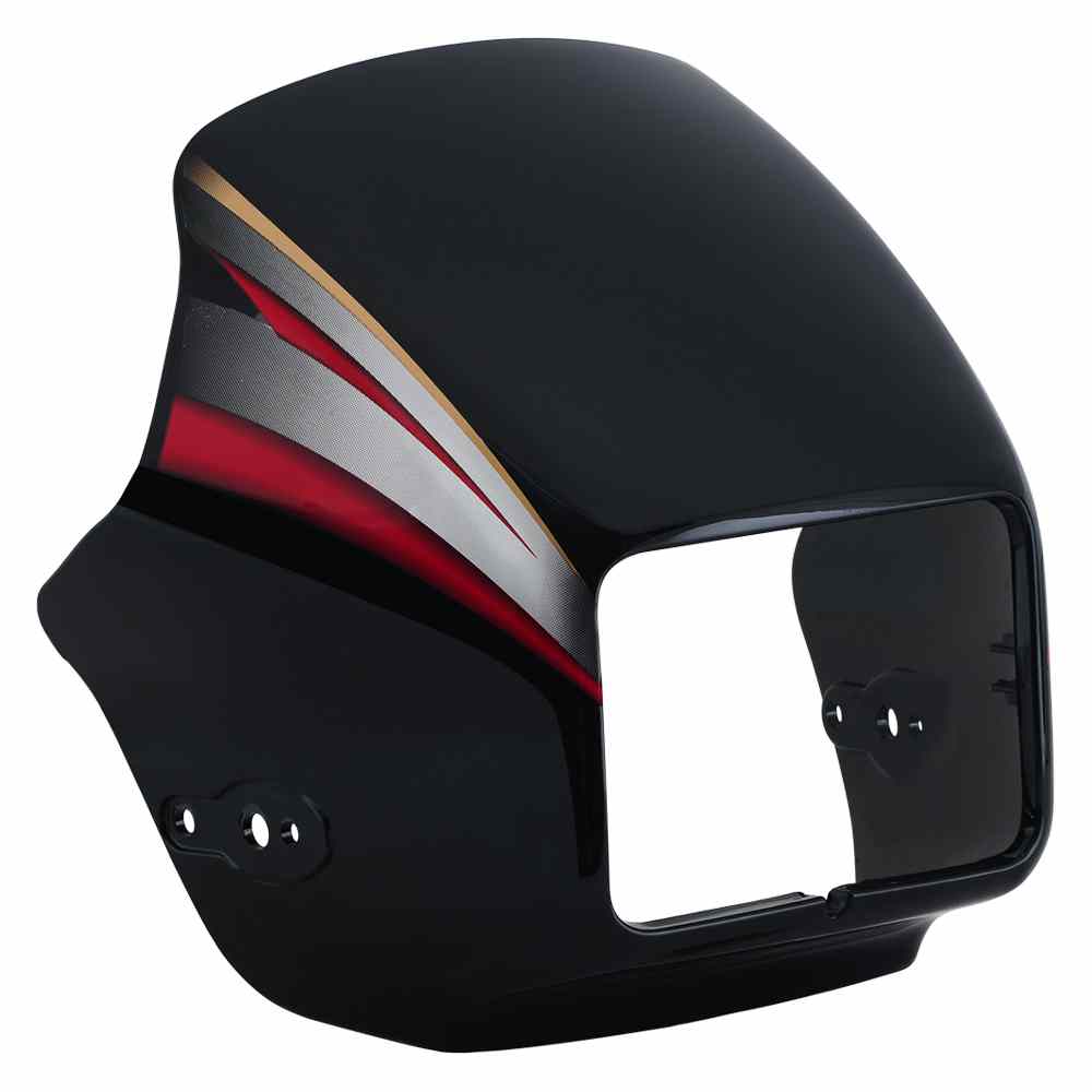 Black with Red Silver Mask