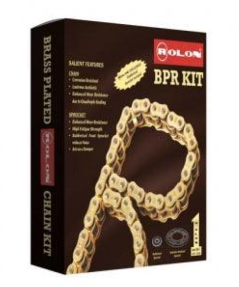 Brass Chain Sprocket Kit Bajaj Pulsar RS 200 — motorcycle spare part Kenya