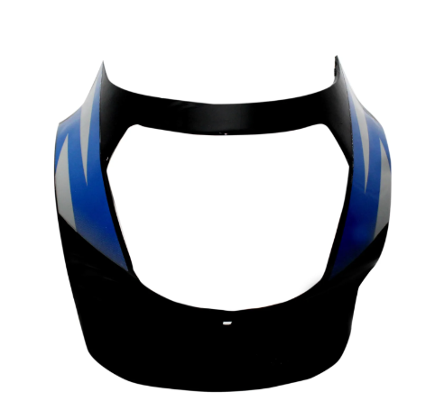 Head Light Visor/Mask-tvs Victor GLX (black Blue Stk)