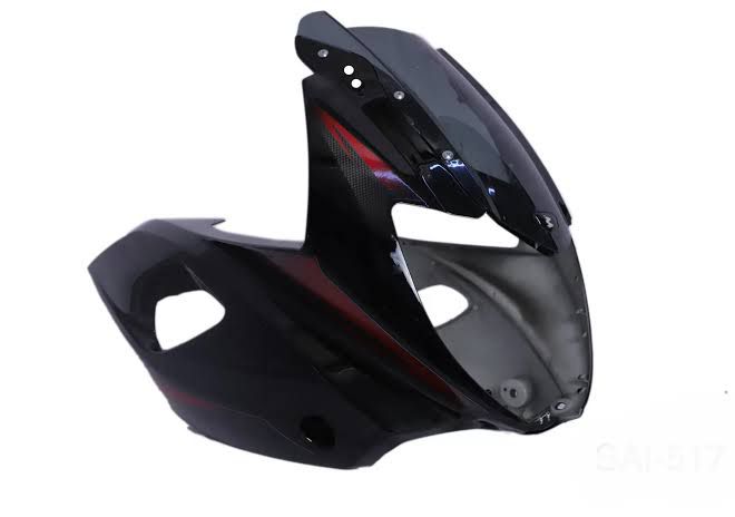 Mask Red with Black Sticker