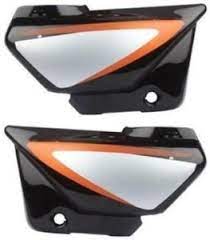 Side Cover Black White Orange Sticker
