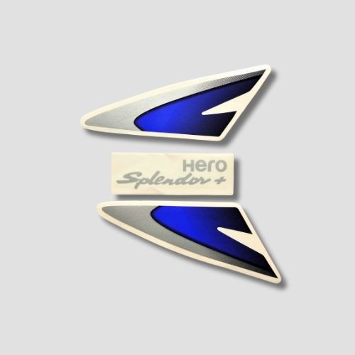 Stckr H L Firing Hero Splendor Plus N/M [blk Tank-blue]