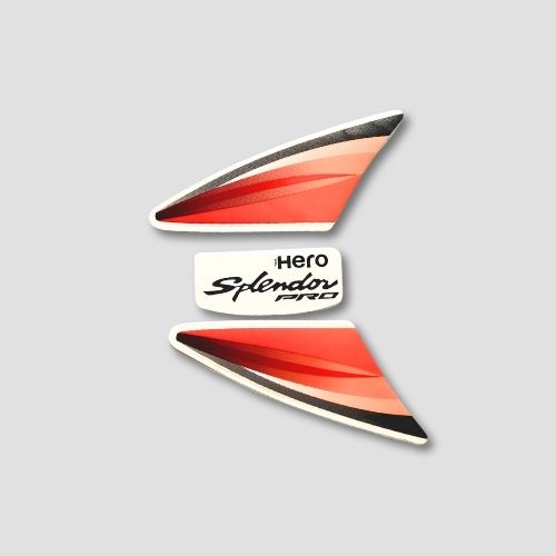 Stckr H L Firing Hero Splendor Pro T2 [orng Tank]