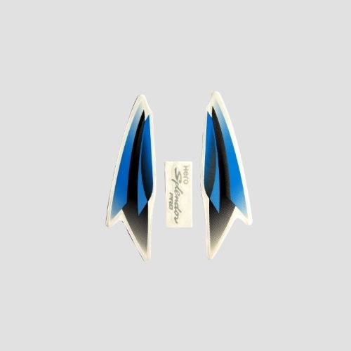 Stckr H L Firing Hero Splendor Pro T3 [slvr Tank-blue] — motorcycle spare part Kenya