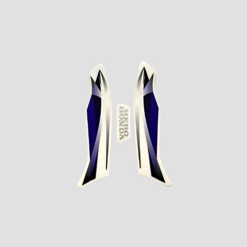 Stckr H L Firing Hero Super Splendor 4/M [blk Tank-blue]