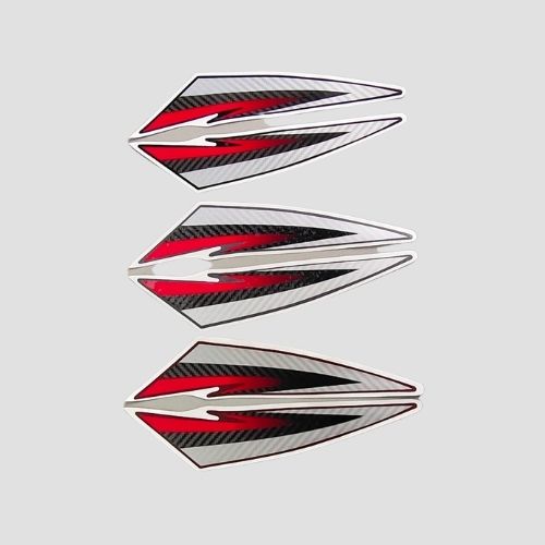 Stckr H L Firing Shine T9 Blk/Red