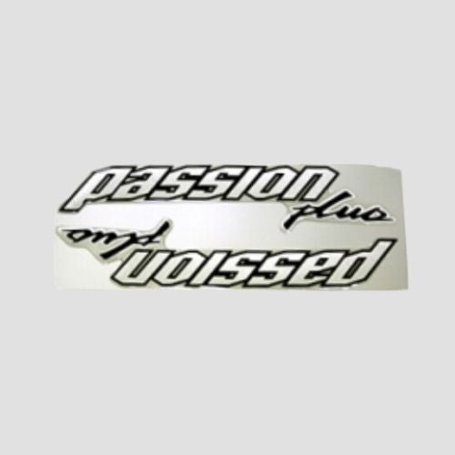 Stckr Letter [Pu] Passion Plus [Whi] for Hero — motorcycle spare part Kenya