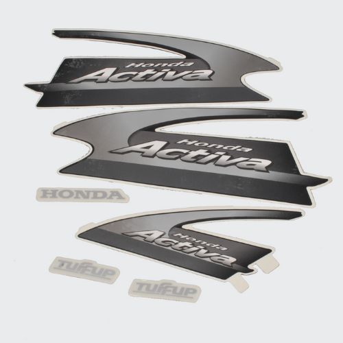 Stckr Set Activa N/M [blk/Grey] for Honda — motorcycle spare part Kenya