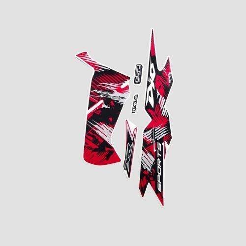 Stckr Set Dio BS6 Sports Red Shield