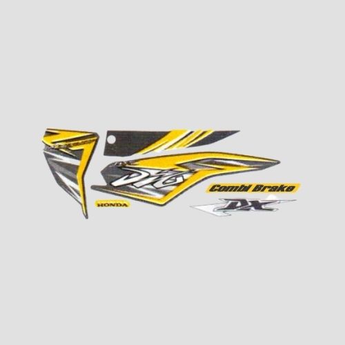 Stckr Set Dio Dx [2018] Yel Shield for Honda — motorcycle spare part Kenya