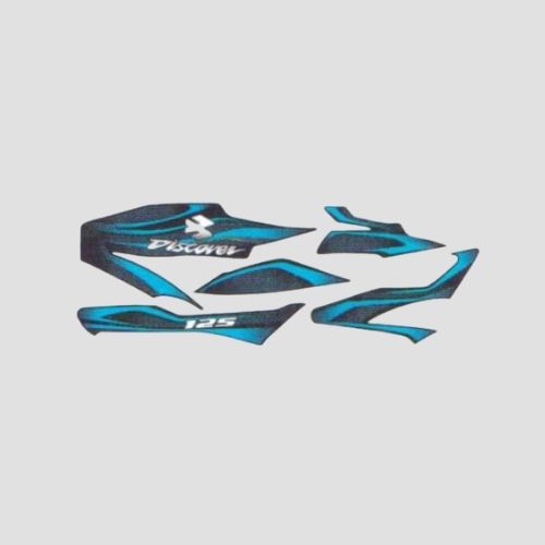Stckr Set Discover 125 [blk Tank-blue] for Bajaj — motorcycle spare part Kenya