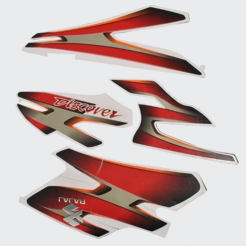 Stckr Set Discover [blk Tank-red] for Bajaj — motorcycle spare part Kenya