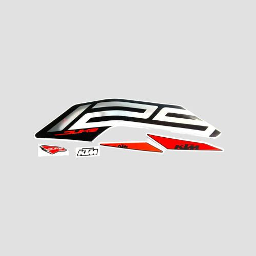 Stckr Set Duke 125 T3 Slvr/Blk for KTM — motorcycle spare part Kenya