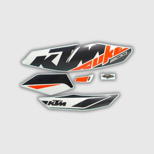 Stckr Set Duke 200 T2 2017 Blk Tank for KTM — motorcycle spare part Kenya