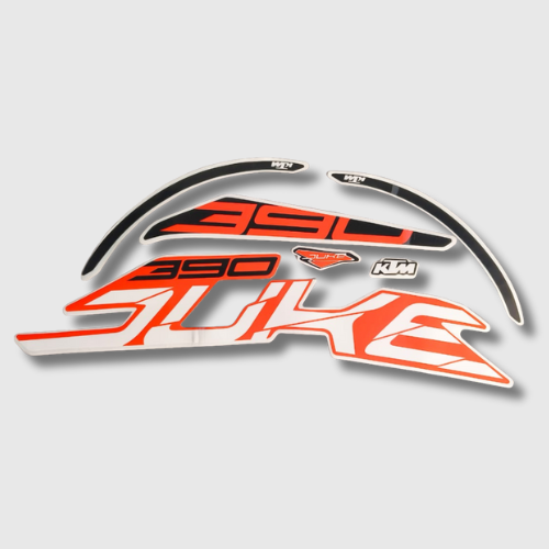 Stckr Set Duke 390 T1 Orng Tank for KTM — motorcycle spare part Kenya