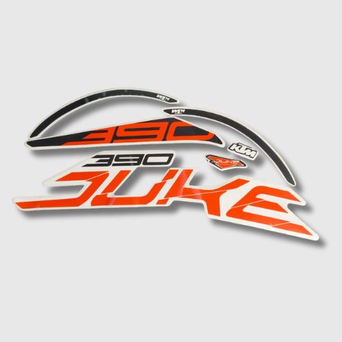 Stckr Set Duke 390 T1 Whi Tank for KTM — motorcycle spare part Kenya