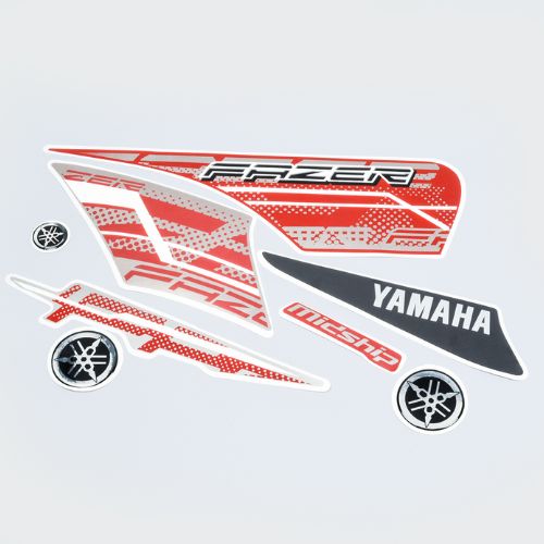 Stckr Set Fazer T5 [red Tank] for Yamaha — motorcycle spare part Kenya