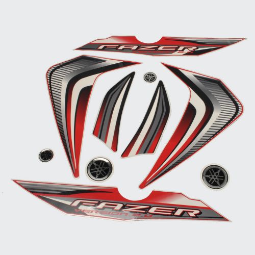 Stckr Set Fazer T7 [red Tank] for Yamaha — motorcycle spare part Kenya