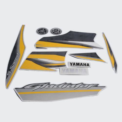 Stckr Set Gladiator [slvr Tank] for Yamaha — motorcycle spare part Kenya