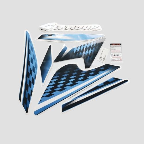 Stckr Set Glamour 125 I3S Blk/Blue
