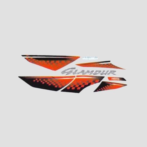 Stckr Set Glamour T7 [blk Tank-red] for Hero — motorcycle spare part Kenya