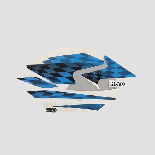 Stckr Set Glamour T9 Blue Tank for Hero — motorcycle spare part Kenya