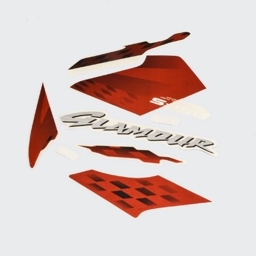Stckr Set Hero Glamour T5 [red Tank] — motorcycle spare part Kenya