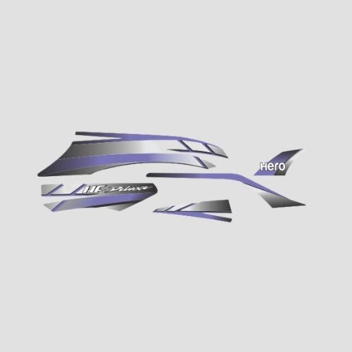 Stckr Set Hero Hfdlx [blk Tank-blue] — motorcycle spare part Kenya