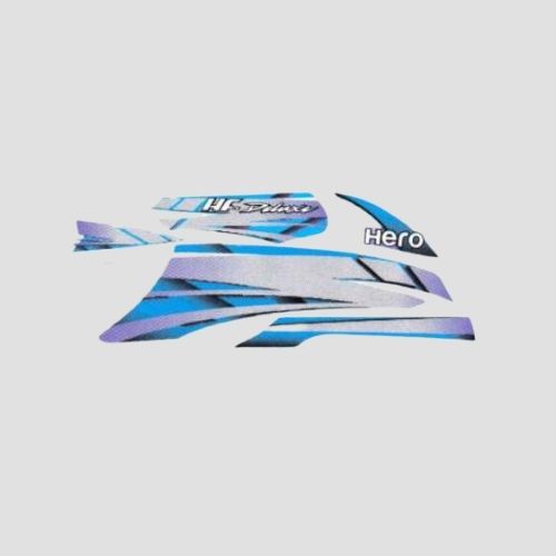 Stckr Set Hero Hfdlx T3 [blk Tank-blue] — motorcycle spare part Kenya