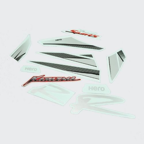 Stckr Set Hero Karizma R N/M [red Tank] — motorcycle spare part Kenya