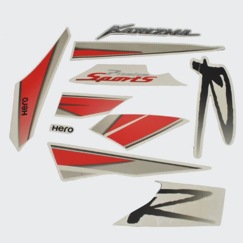 Stckr Set Hero Karizma R N/M [whi Tank] — motorcycle spare part Kenya