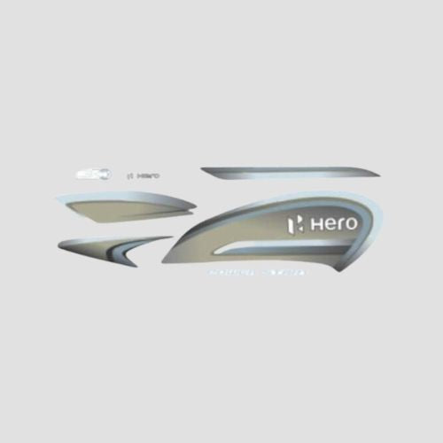 Stckr Set Hero Splendor Plus [BS6] [2020] [Blk-grey]