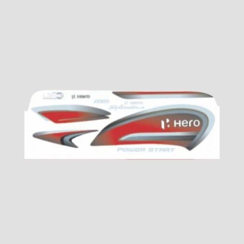 Stckr Set Hero Splendor Plus [BS6] [2020] [Blk-red]