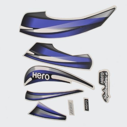 Stckr Set Hero Splendor Plus IBS [2019] [Blk-blue]