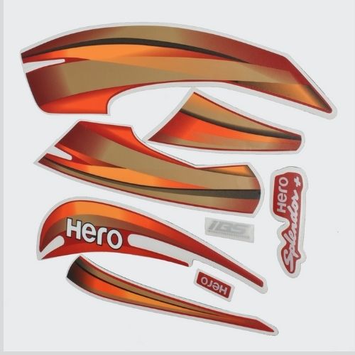 Stckr Set Hero Splendor Plus IBS [2019] [red Tank]