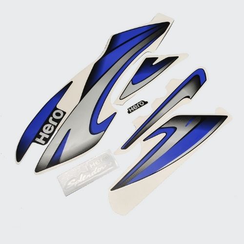 Stckr Set Hero Splendor Plus N/M [blk Tank-blue]