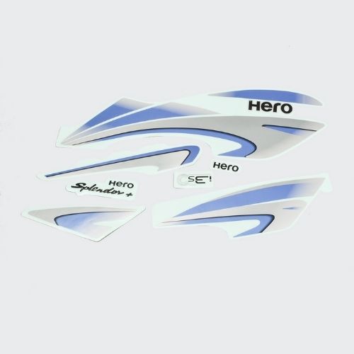 Stckr Set Hero Splendor Plus N/M [slvr Tank-blue]