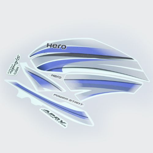 Stckr Set Hero Splendor Pro [slvr Tank-blue] — motorcycle spare part Kenya