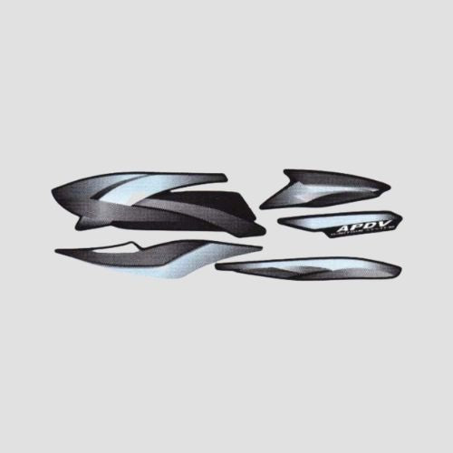 Stckr Set Hero Splendor Pro T3 [blk Tank-grey] — motorcycle spare part Kenya