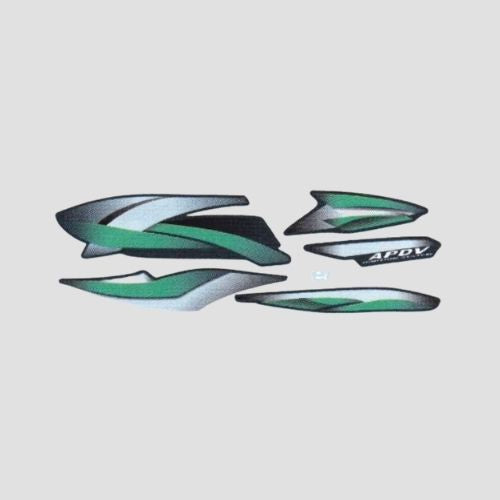 Stckr Set Hero Splendor Pro T3 [grey Tank-grn] — motorcycle spare part Kenya