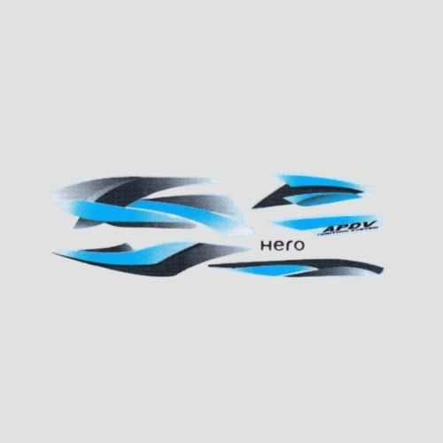 Stckr Set Hero Splendor Pro T3 [slvr Tank-blue]