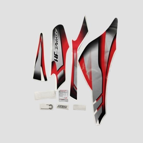 Stckr Set Hfdlx BS6 Blk/Red