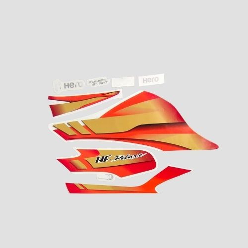 Stckr Set Hfdlx BS6 Candy Red Tank for Hero — motorcycle spare part Kenya