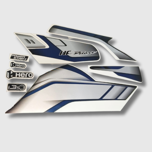 Stckr Set Hfdlx E20 Blk/Blue for Hero — motorcycle spare part Kenya