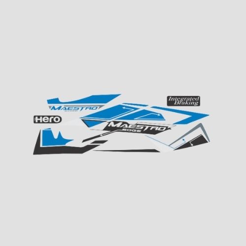 Stckr Set Maestro Edge [blue Shield] for Hero — motorcycle spare part Kenya