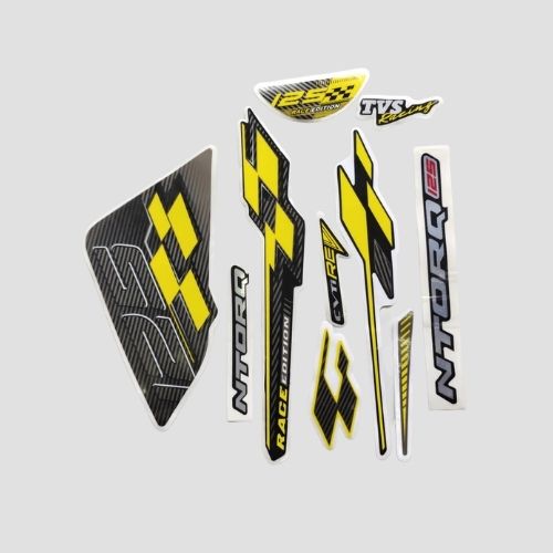 Stckr Set Ntorq 125 [2020] Race Edition Yel Shield for TVS — motorcycle spare part Kenya