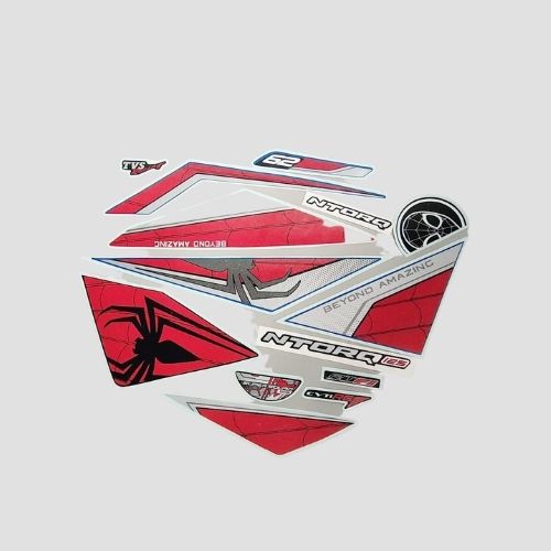 Stckr Set Ntorq 125 [2020] Super Squad Amazing Red [Spider] for TVS — motorcycle spare part Kenya