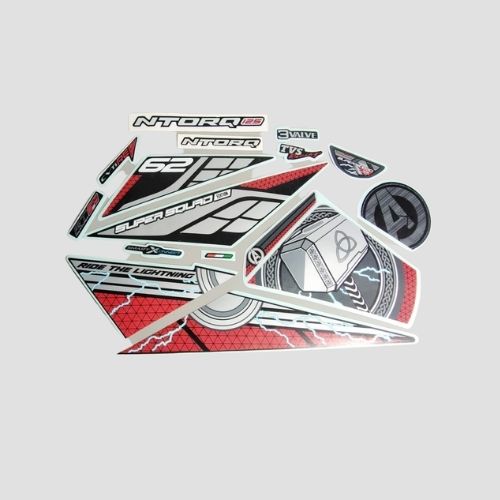 Stckr Set Ntorq 125 [2020] Super Squad Lightning Grey [Thor]